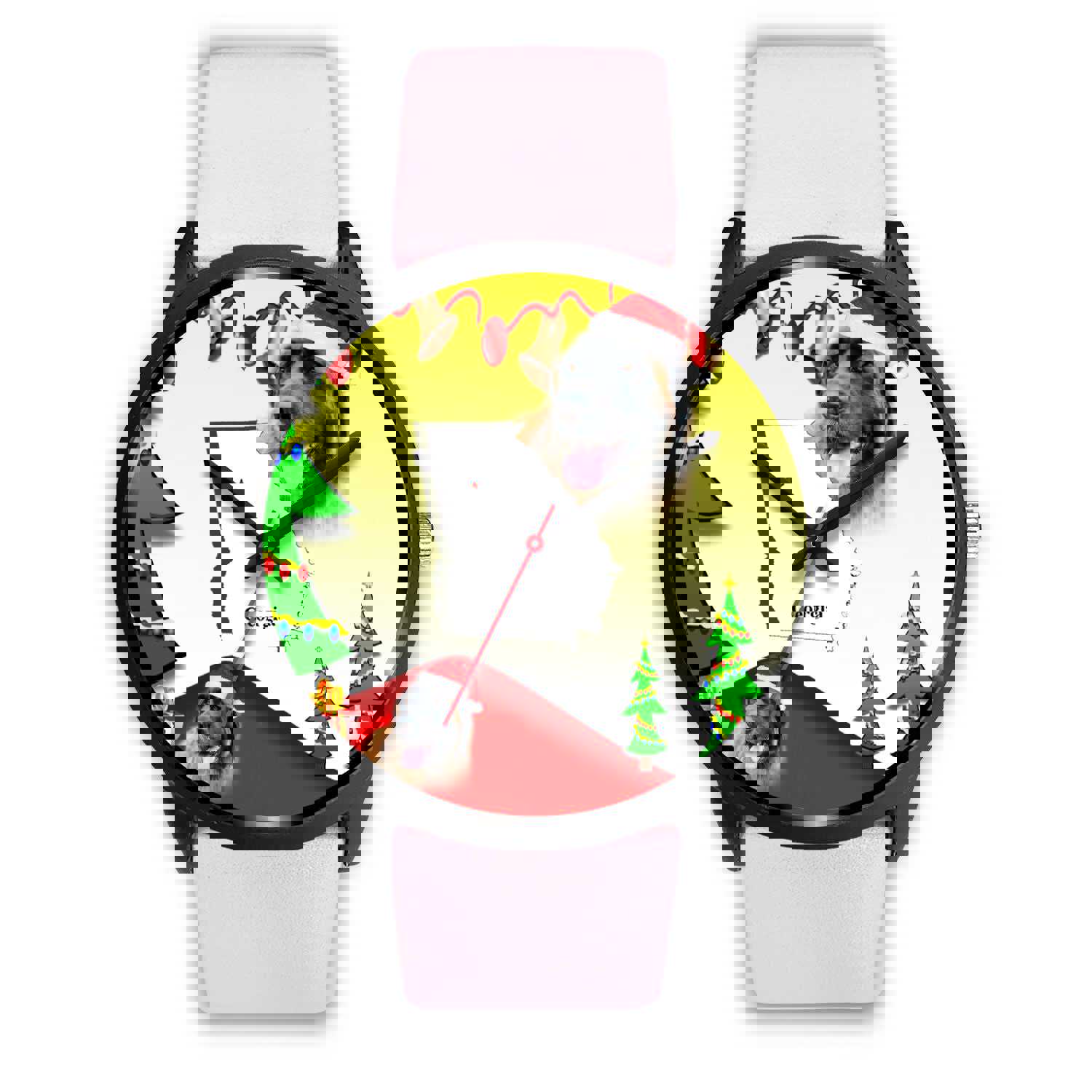 Leonberger Dog Georgia Christmas Special Wrist Watch