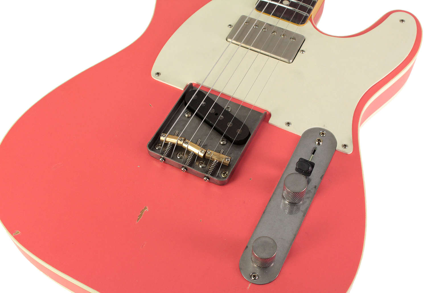 Nash TC-63 Guitar, Double Bound, Salmon, Humbucker, Light Aging
