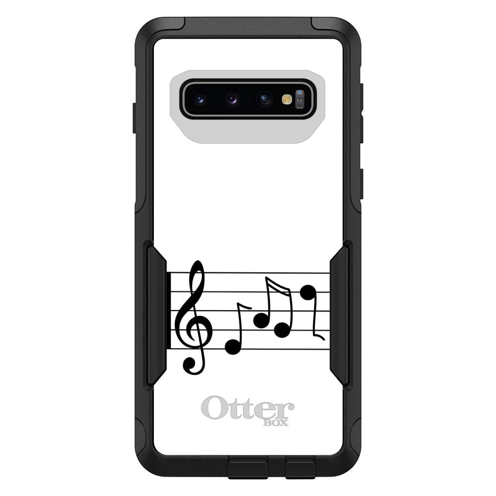 DistinctInk™ OtterBox Commuter Series Case for Apple iPhone or Samsung Galaxy - Treble Staff Music Notes