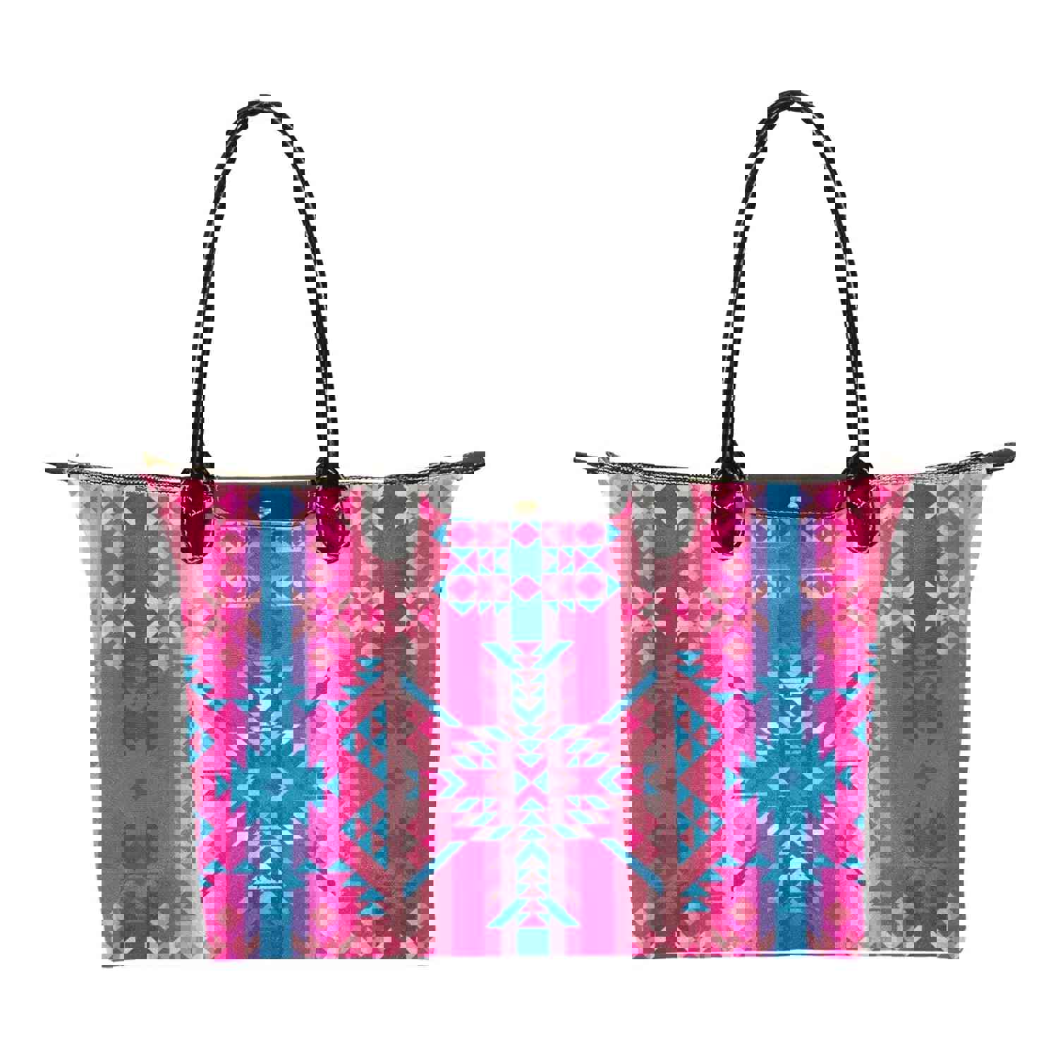 Desert Geo Blue Single-Shoulder Lady Handbag