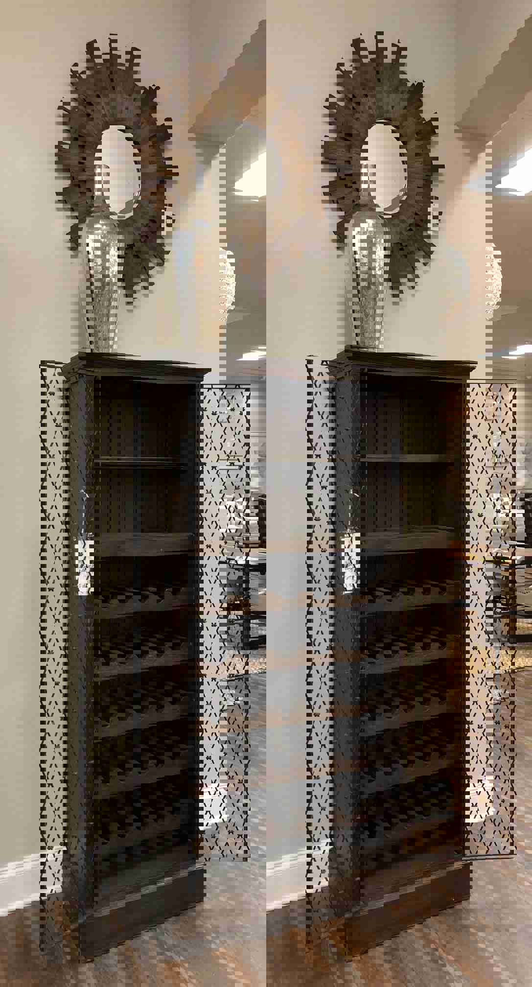 Sonoma 35 Mahogany & Iron Wine Cabinet - Cocoa