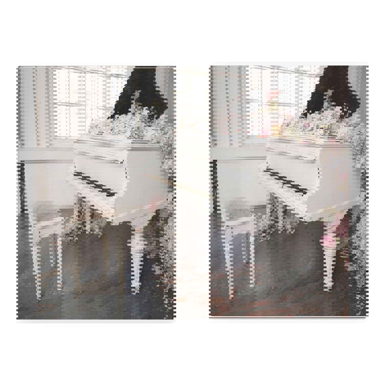 Piano with Flowers Music Lovers Delight Canvas Wall Art for Home Decor