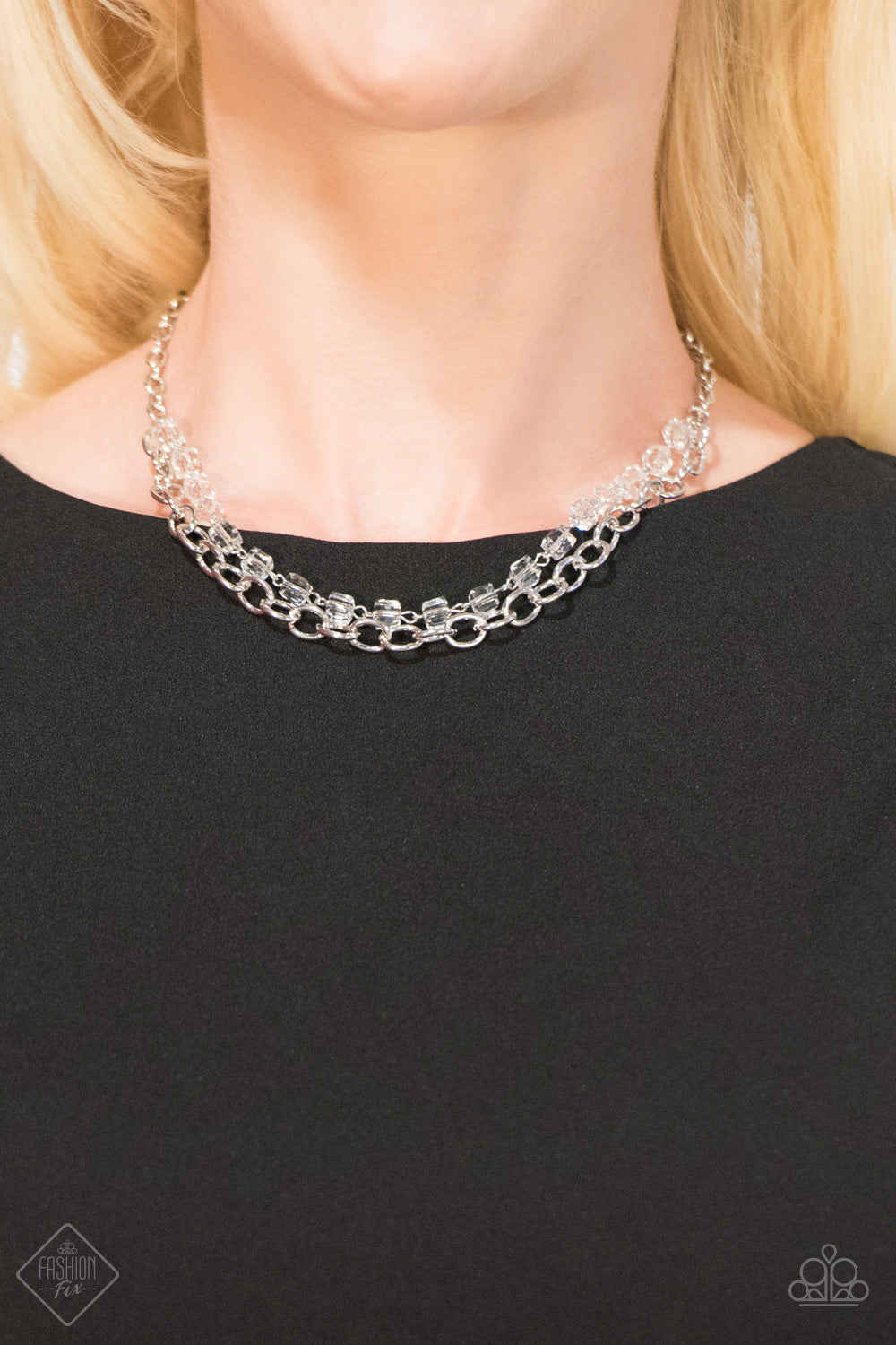 Paparazzi Jewelry Necklace Block Party Princess White