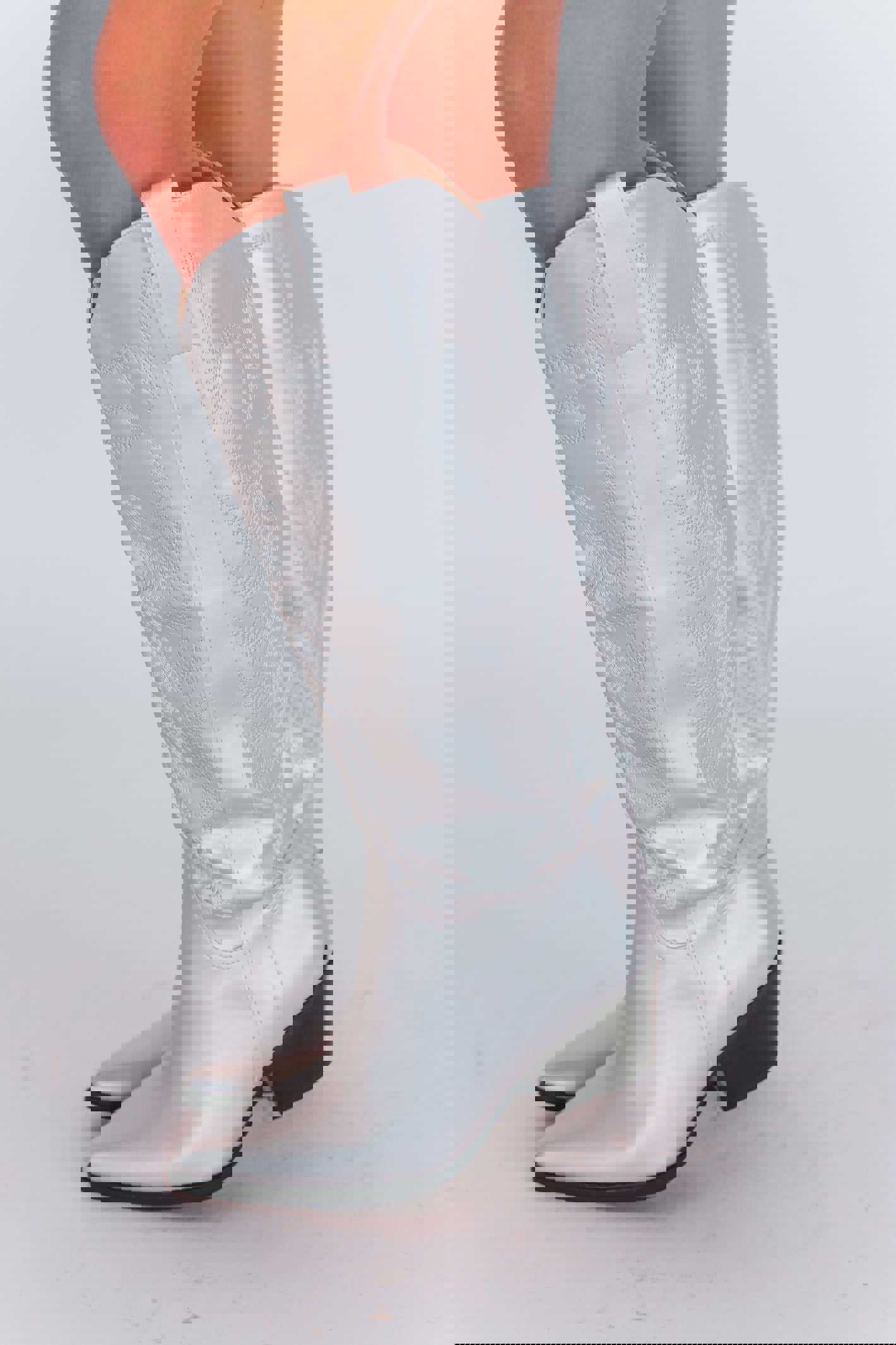 Here for a Good Time Silver Cowboy Boots