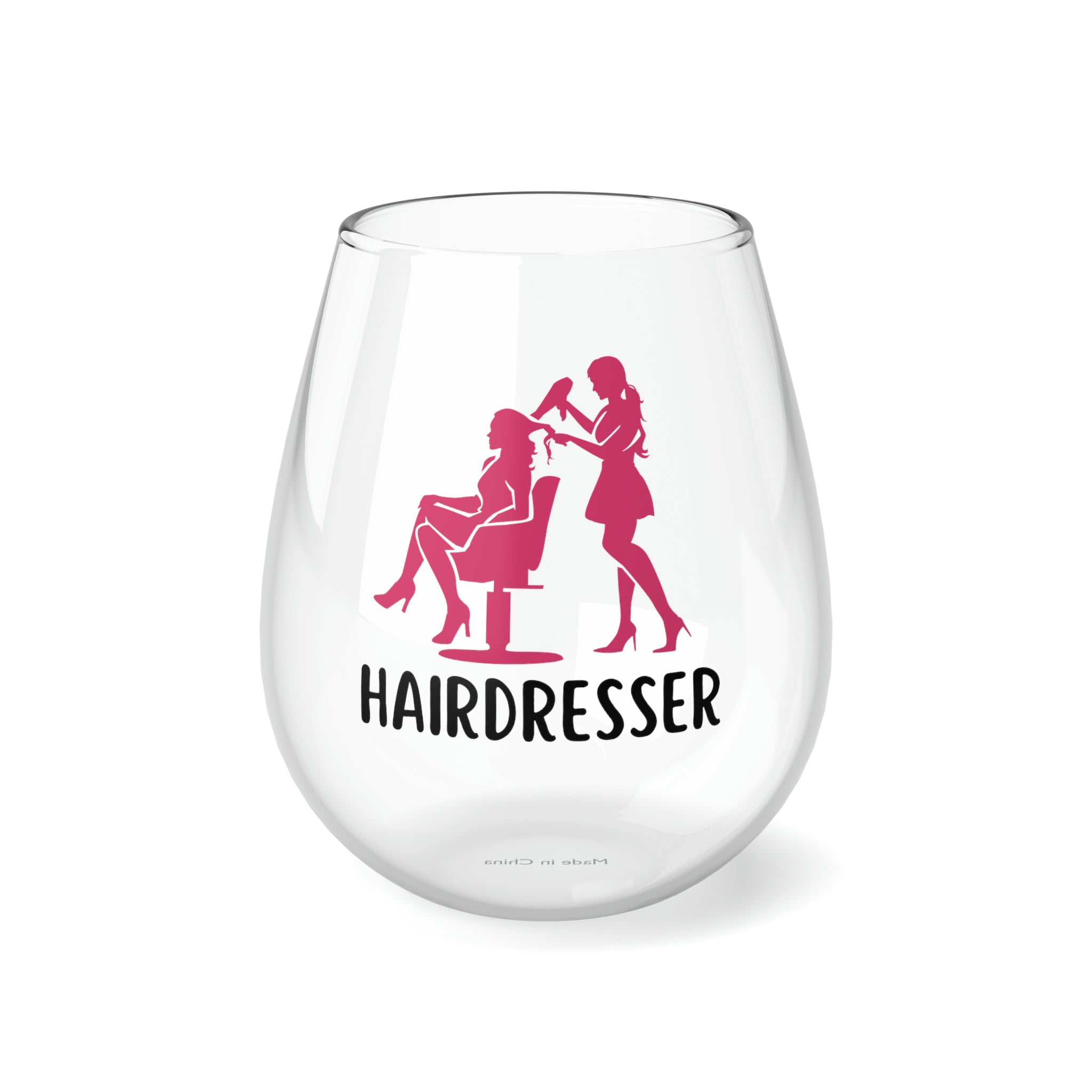 Hairdresser Stemless Wine Glass - Perfect Gift for Stylists