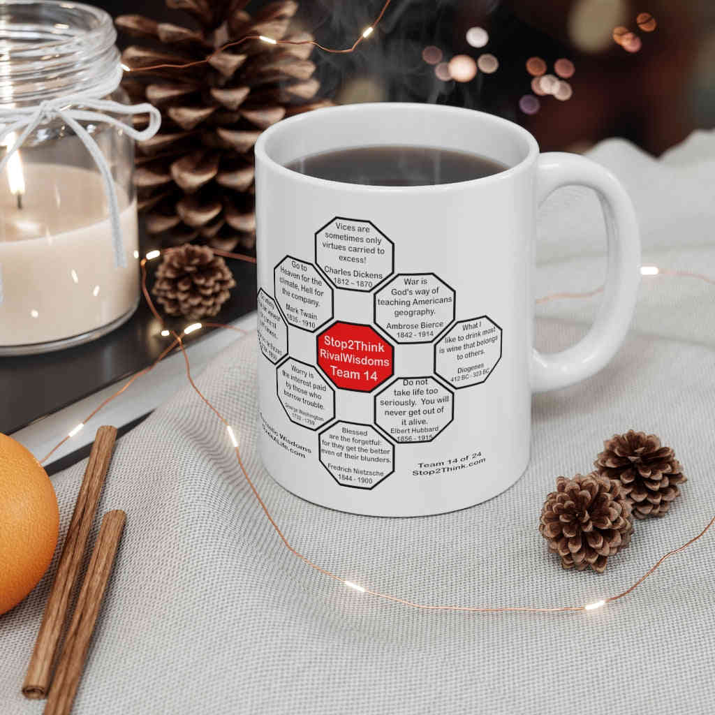 MW-Team 14 Sarcastic Wisdoms Ceramic Mug - 11oz