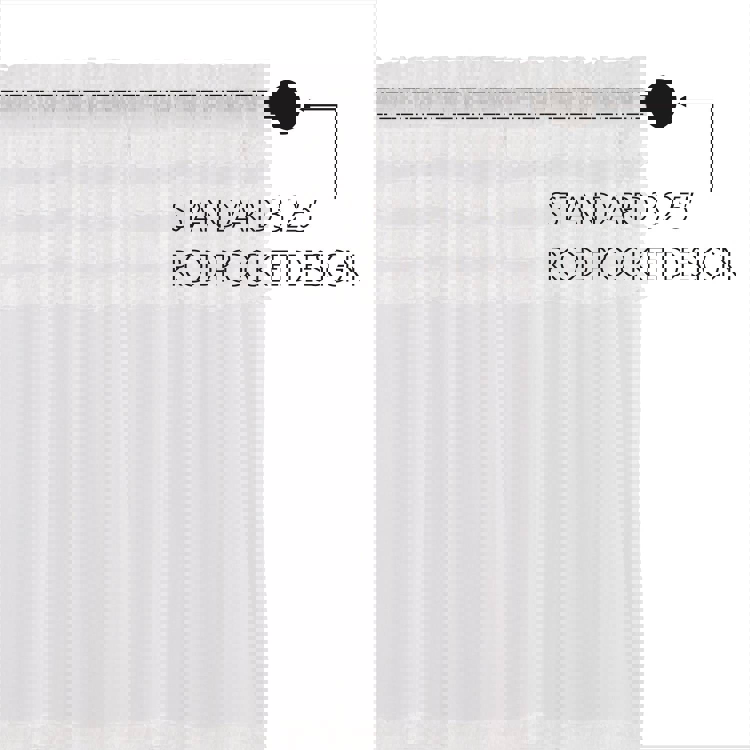 White Ruffled Sheer Petticoat Valance 16x60