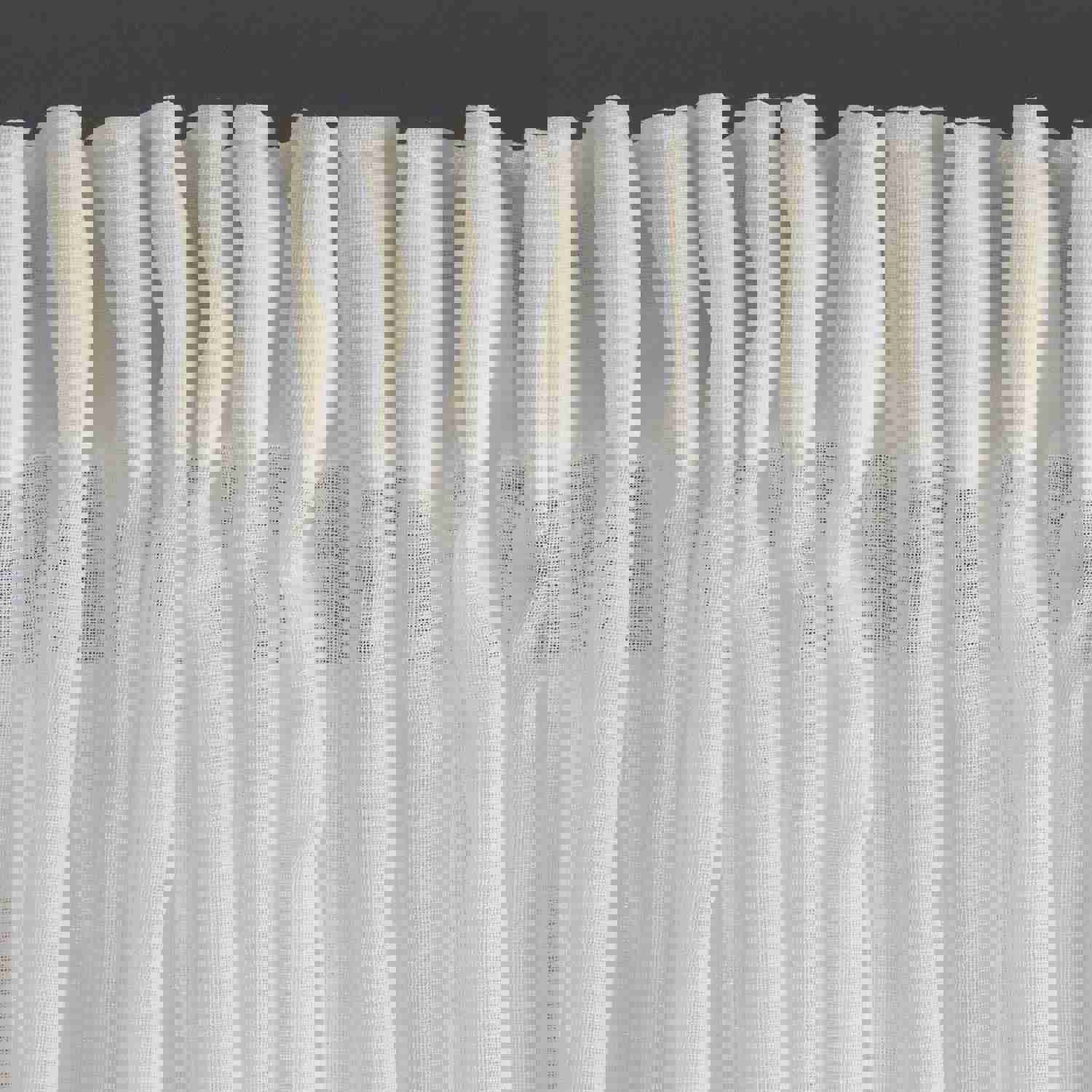 Backtab White Linen Sheer Curtain - 5 Color Options, Adjustable & Customizable