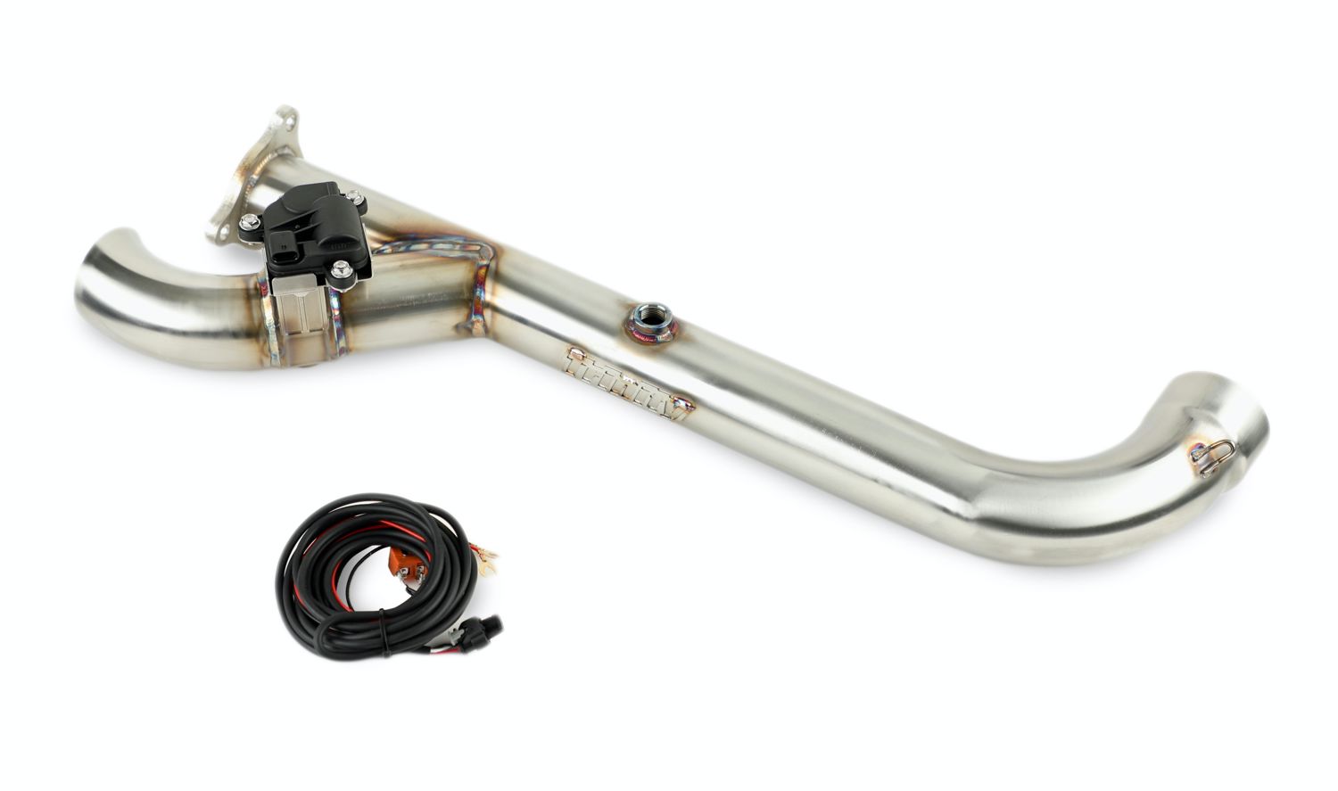 SIDE PIECE Header Pipe with Electronic Cutout for RZR Turbo