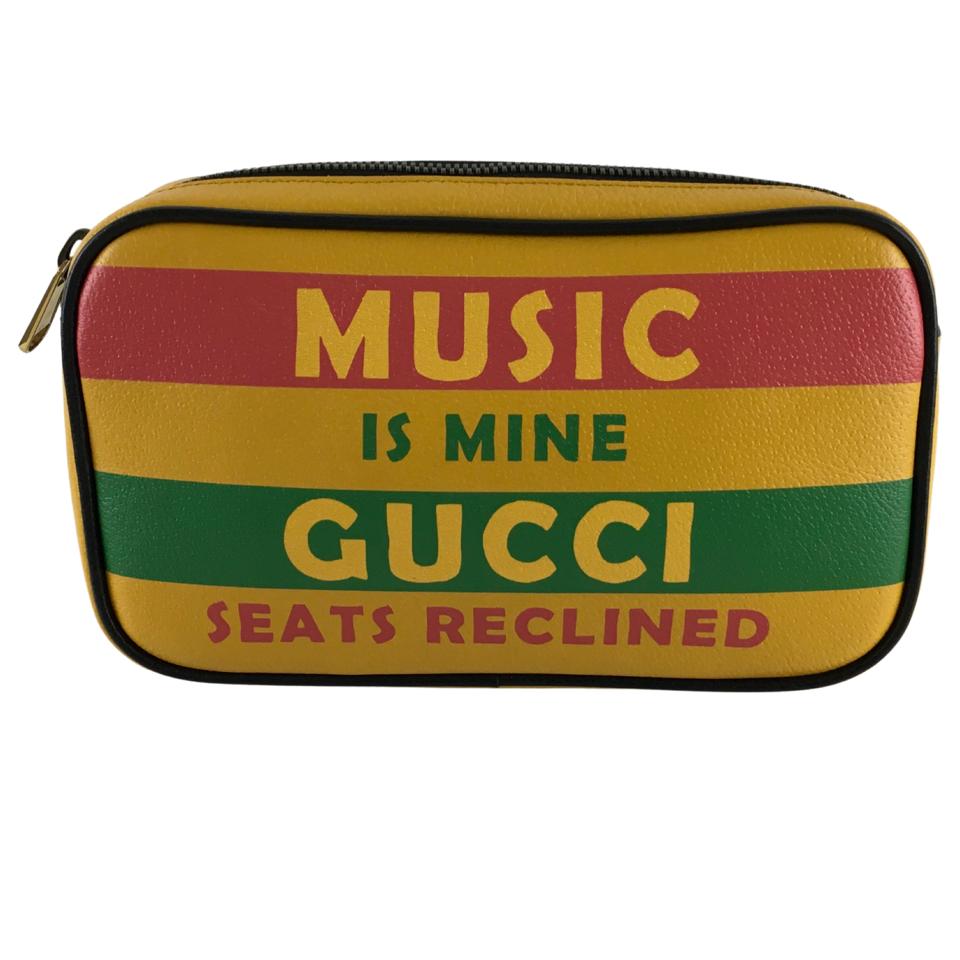 Gucci Men's Waist Bag Belt - Yellow, Size M, Centennial Music Edition
