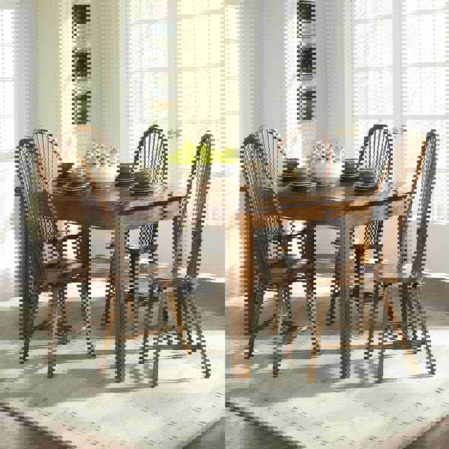 Treasures - Rectangular Leg Dining Table - Dark Brown