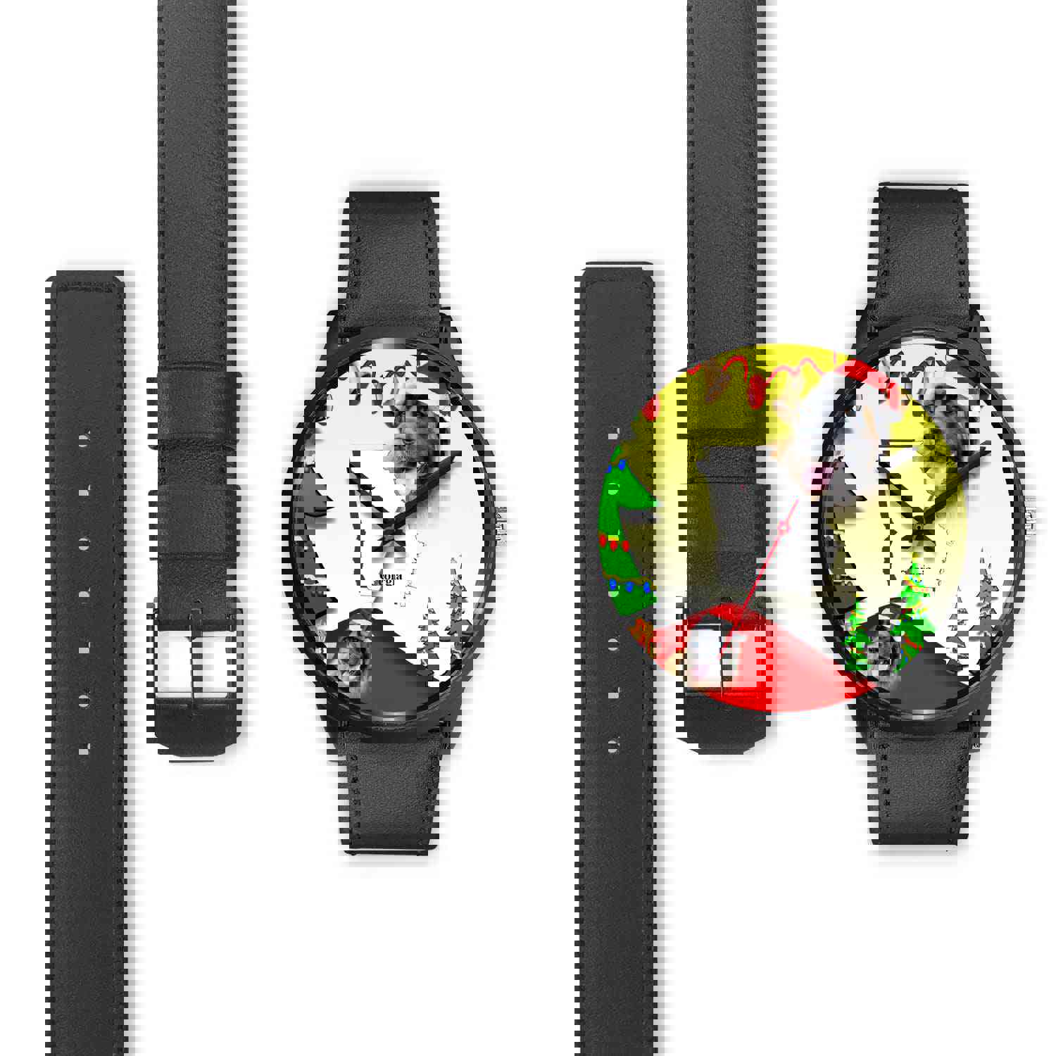Leonberger Dog Georgia Christmas Special Wrist Watch