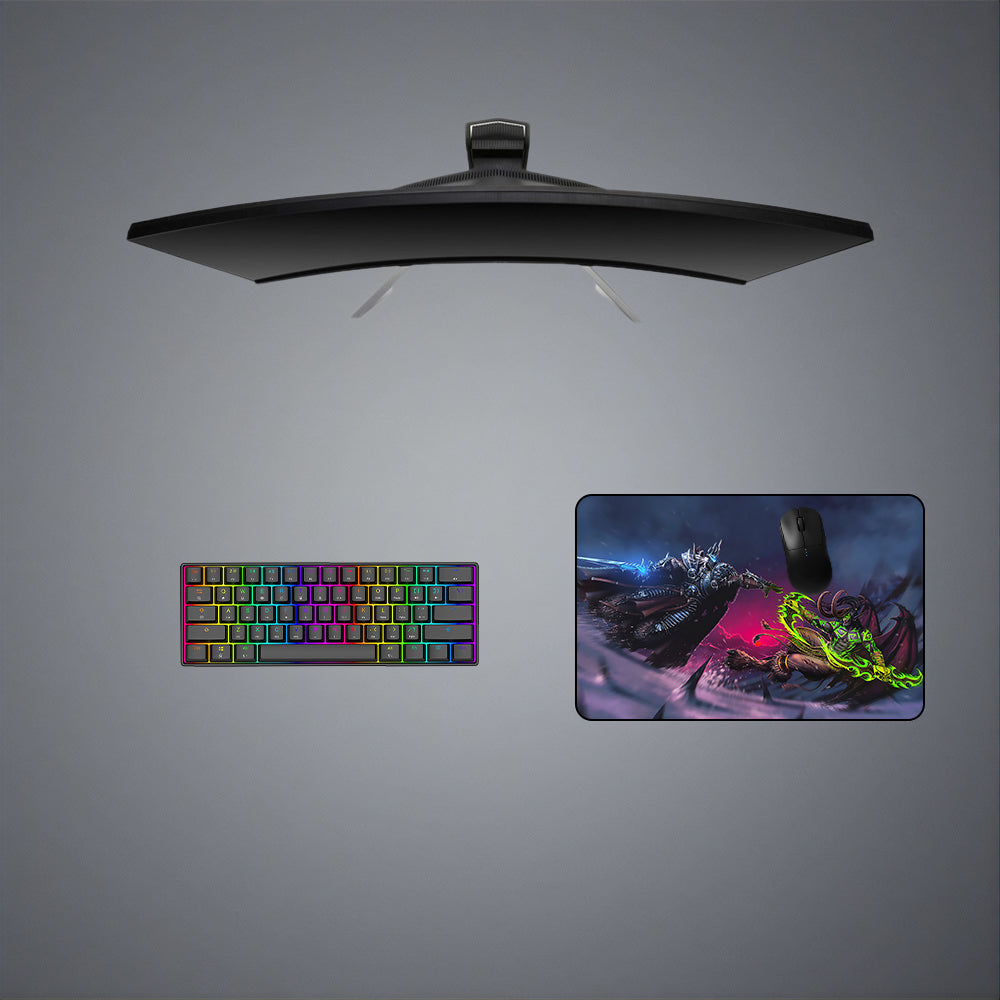 Lich King vs. Illidan Gaming Mouse Pad - Large Size for Enhanced Accuracy
