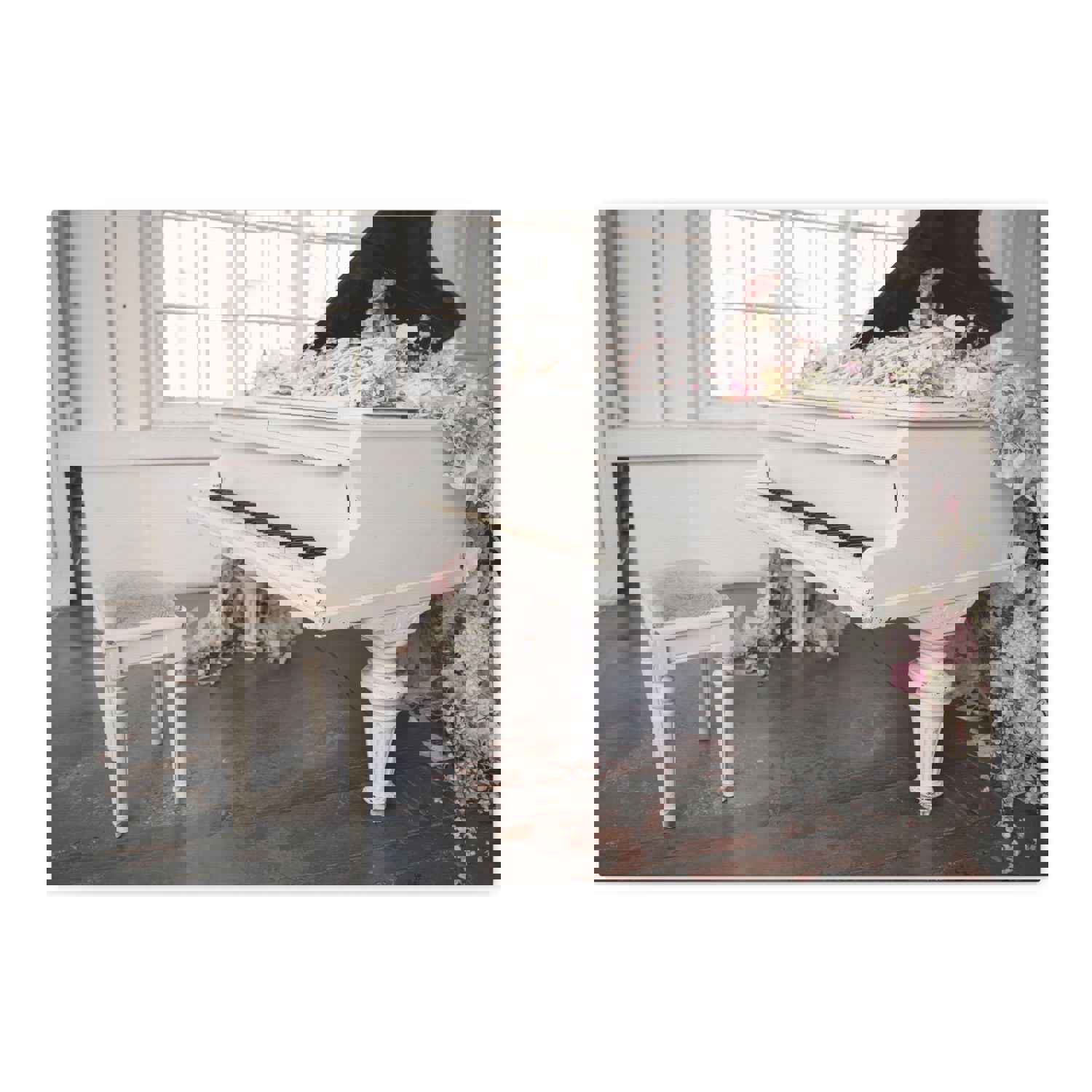 Piano with Flowers Music Lovers Delight Canvas Wall Art for Home Decor