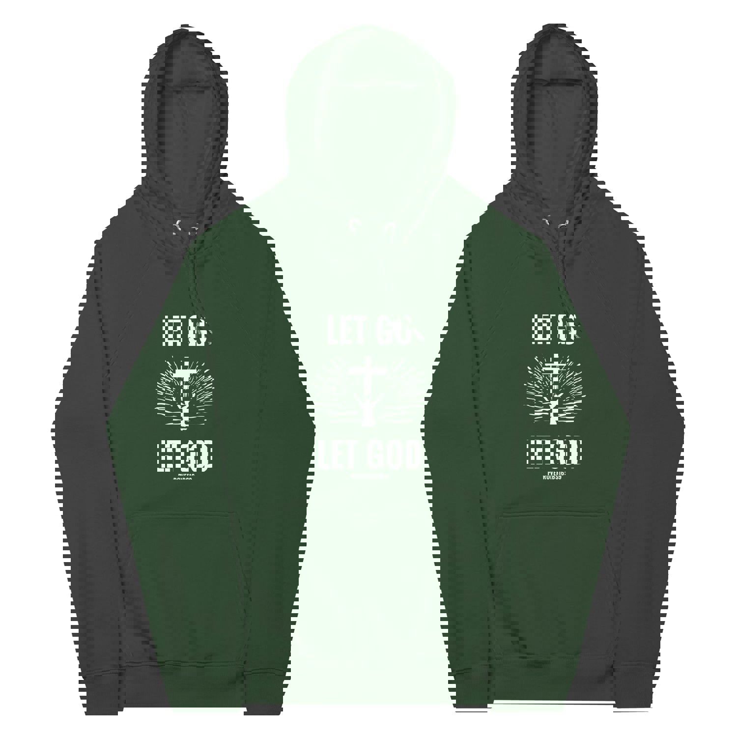 F&H Christian Let Go Let God with the Cross Women's Eco Raglan Hoodie