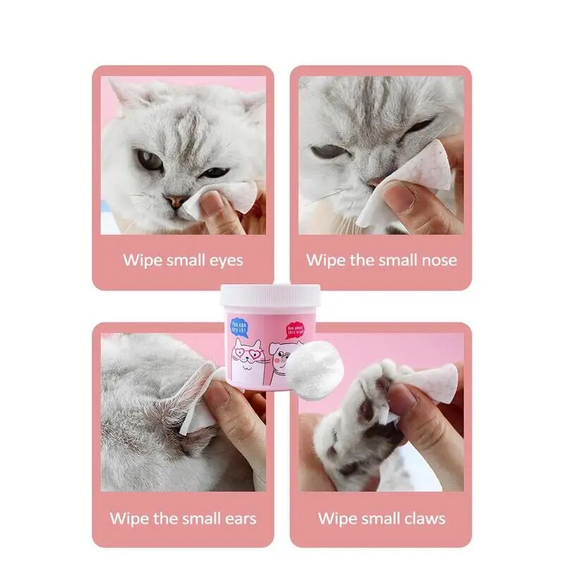 Dog Ear Eye Wash Pads 120PCS Gentle Wipes for Pets