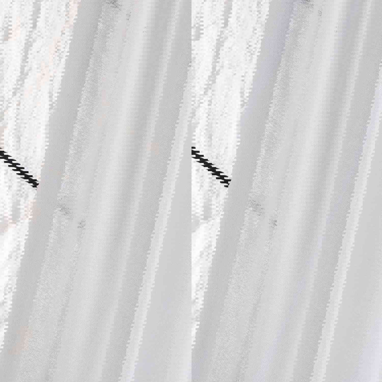 Backtab White Linen Sheer Curtain - 5 Color Options, Adjustable & Customizable