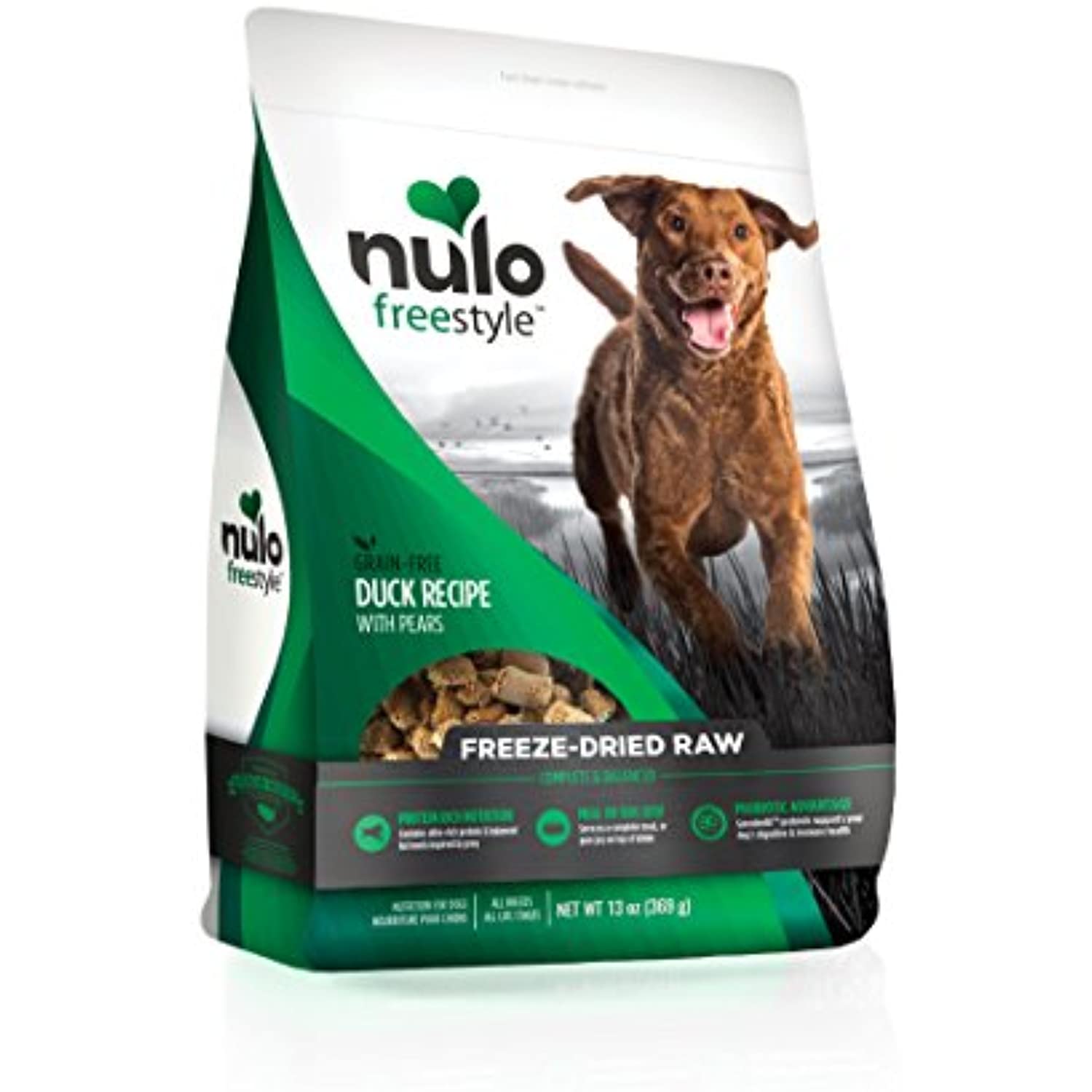 Nulo Freeze Dried Raw Dog Food - Duck Recipe With Pears (13 Oz Bag)