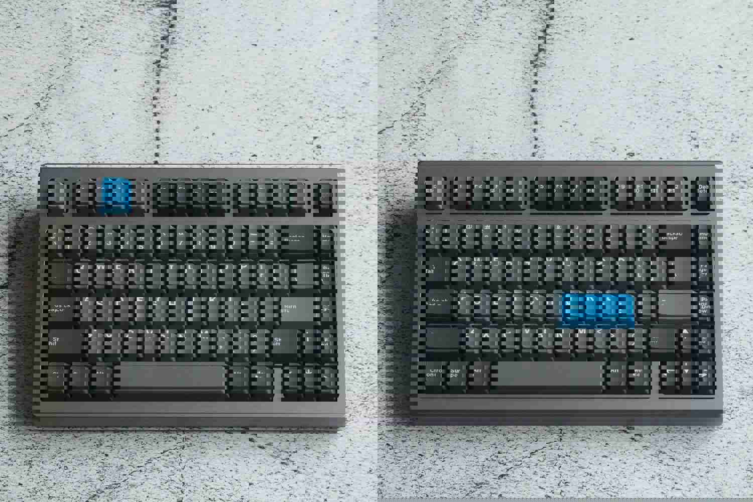 Jris75 PCB Gasket Mount Keyboard Kit - Grey & Black (Aluminum Weight)