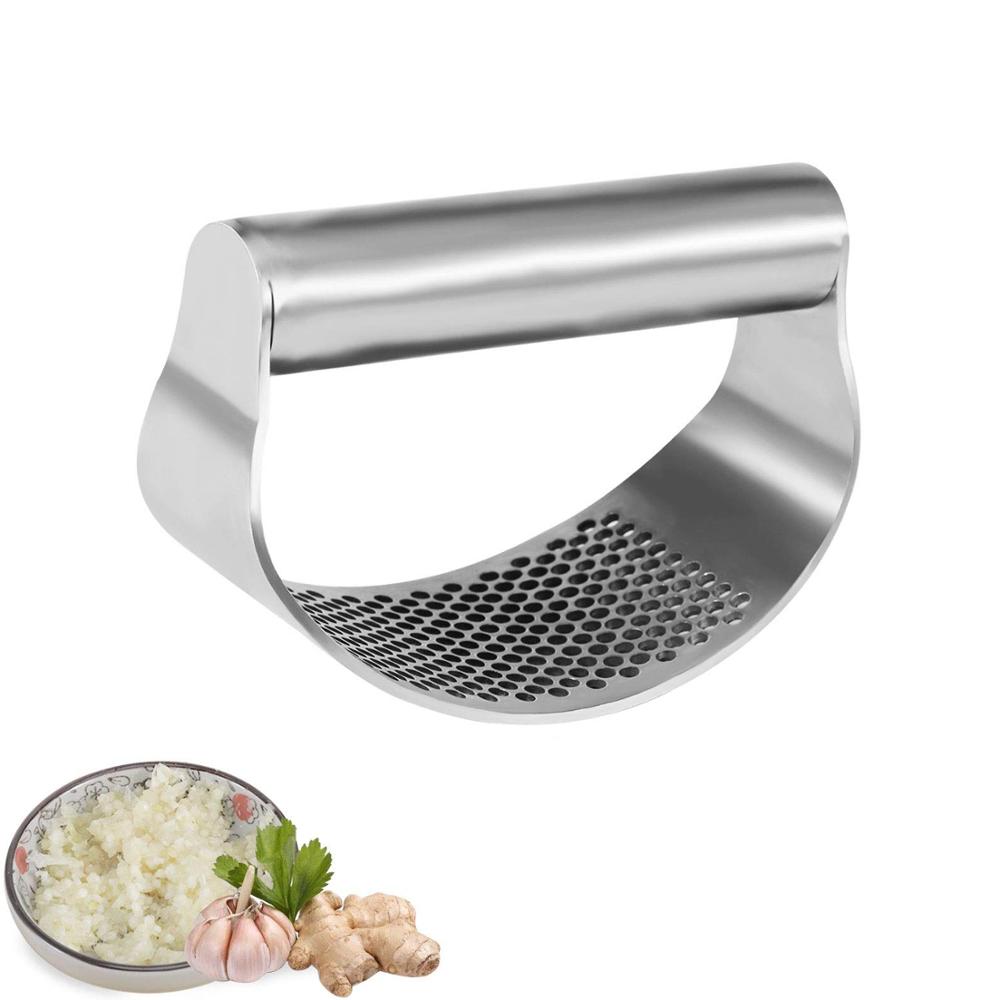 Stainless Steel Garlic Press Rocker - Eco-Friendly Kitchen Gadget