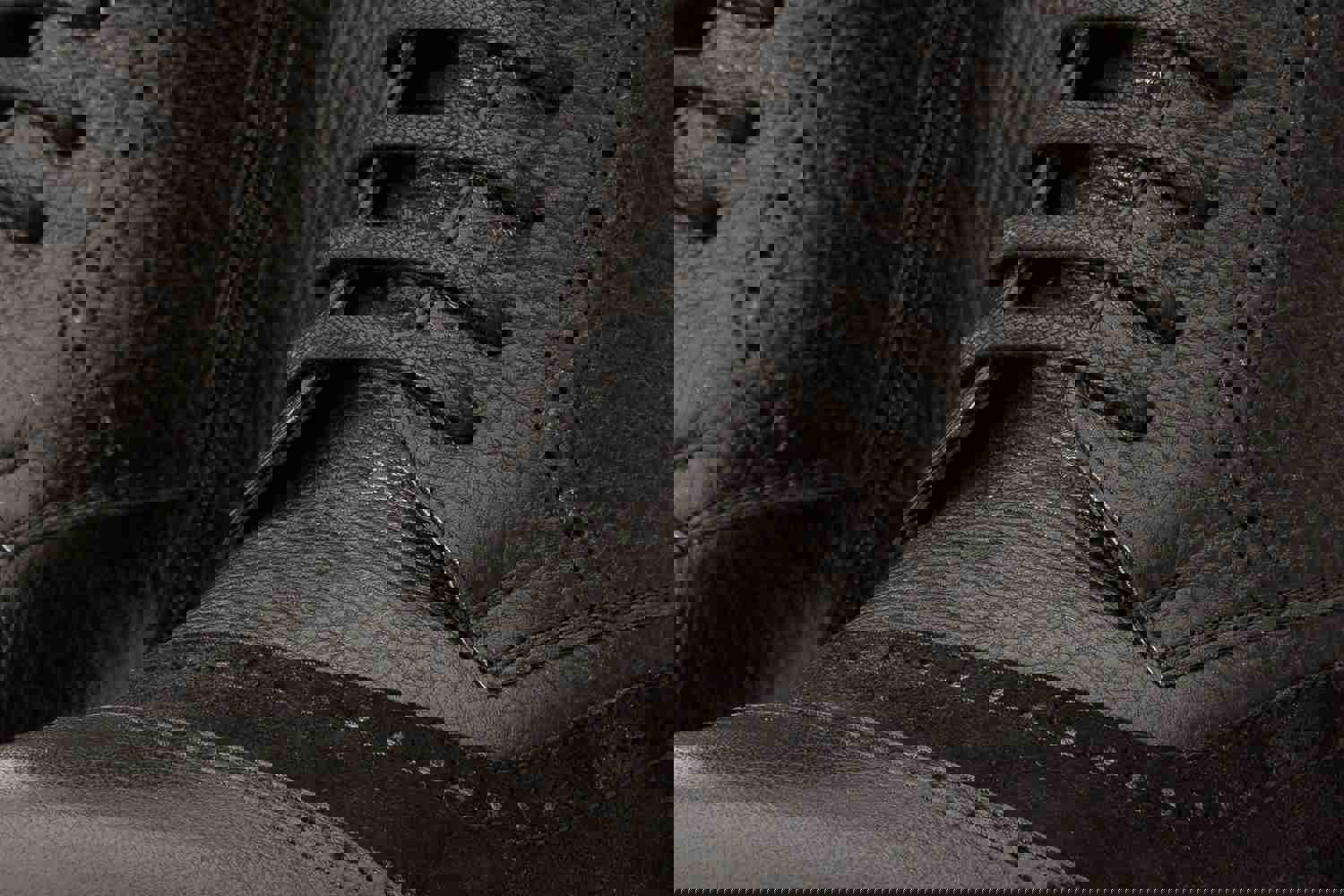 Anderson Black Leather & Suede Brogue Lace-Up Men Boot with Zipper