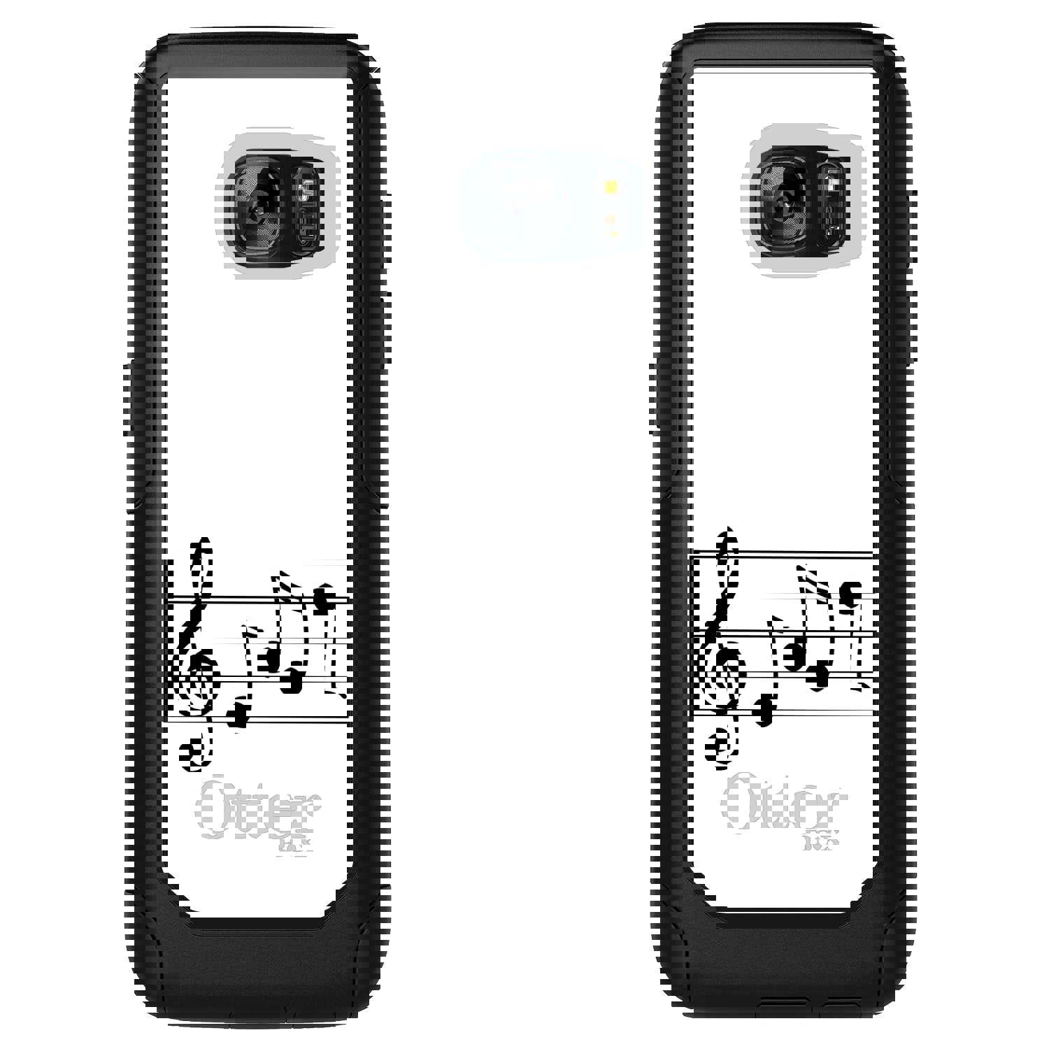 DistinctInk™ OtterBox Commuter Series Case for Apple iPhone or Samsung Galaxy - Treble Staff Music Notes