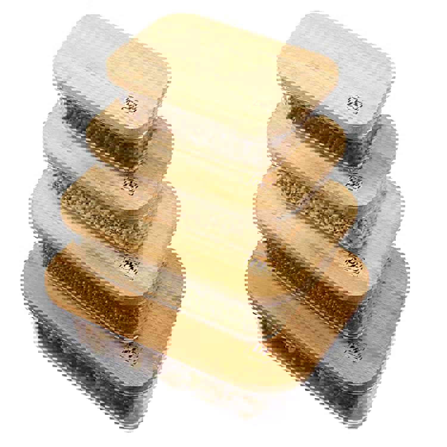 Eco-Friendly Glass Food Storage Containers with Bamboo Lids, Set of 4