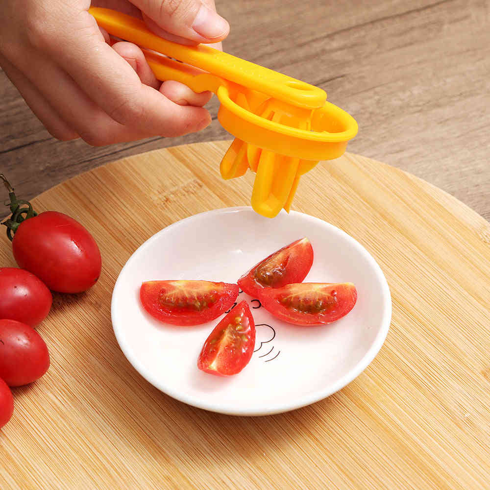 Tomato Slicer Cutter - Manual Kitchen Gadget for Fruits and Vegetables