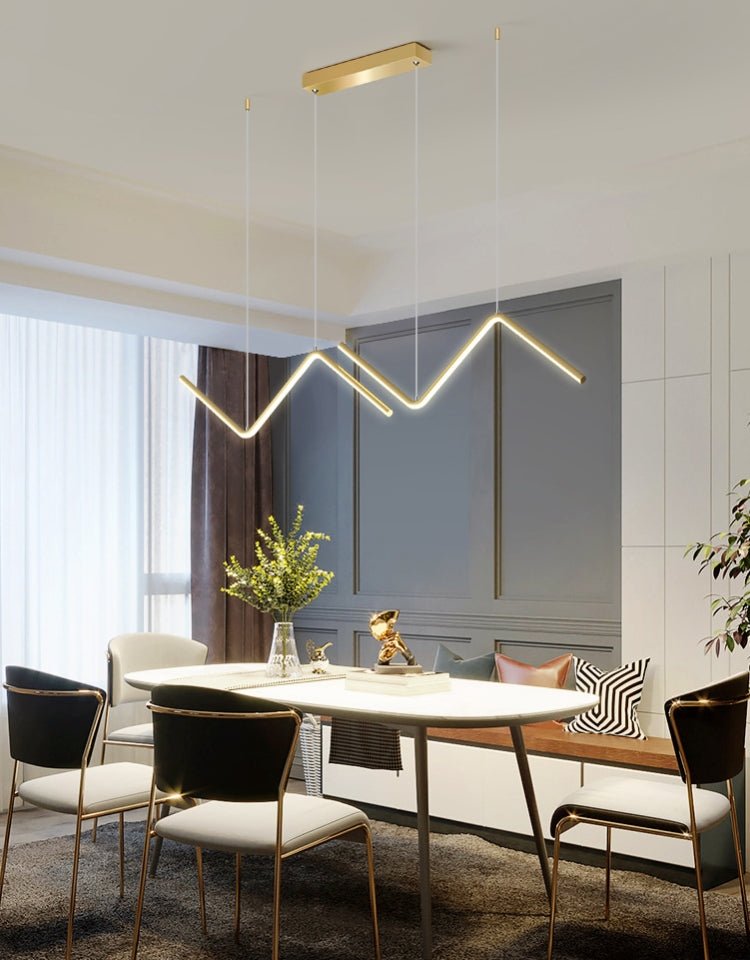 MIRODEMI® Gold LED Adjustable Pendant Lights for Dining Room, Kitchen