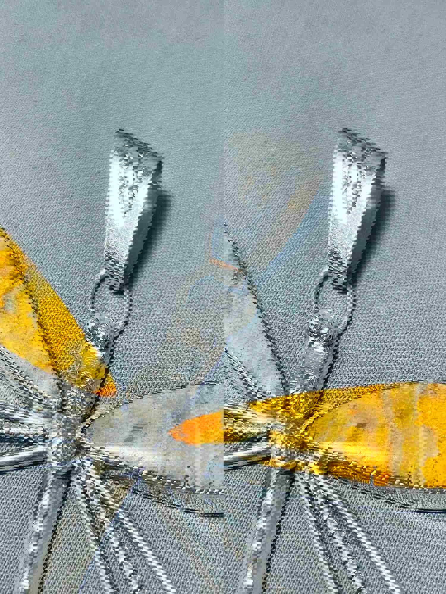 Exquisite Navajo Sterling Silver Dragonfly Pendant with Honeybee Wings