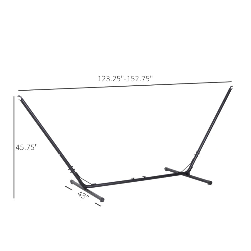 Outsunny Universal Hammock Stand 10-13ft Adjustable Steel Stand for Indoor and Outdoor Use