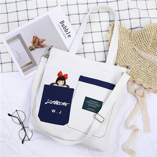 Large Capacity Women Handbag - Casual Cartoon Tote Shoulder Bag