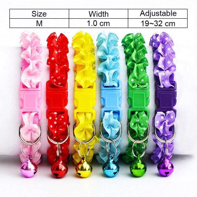 Reflective Cat Collar with Bell for Small Dogs and Puppies - 6 Pieces