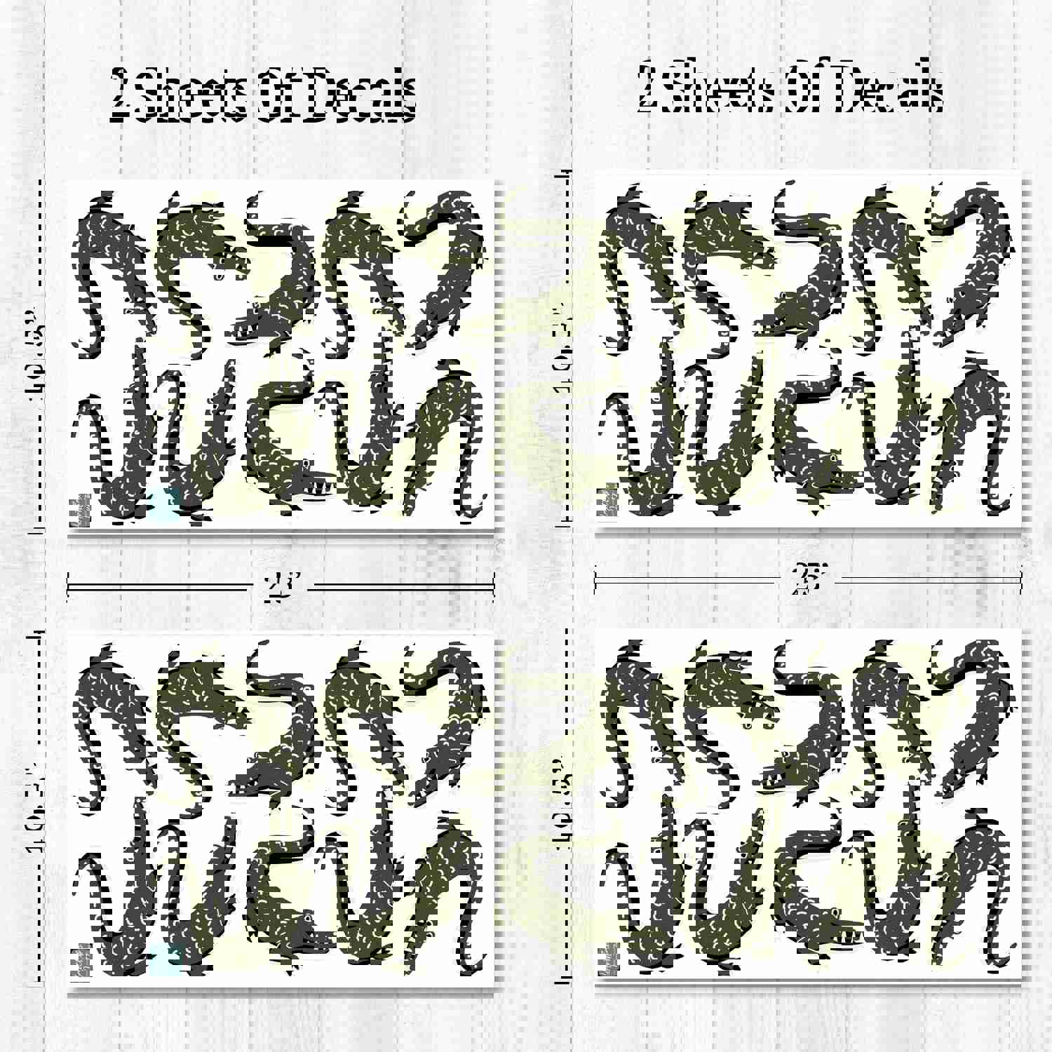 Alligators Wall Decals - Peel and Stick Home Decor