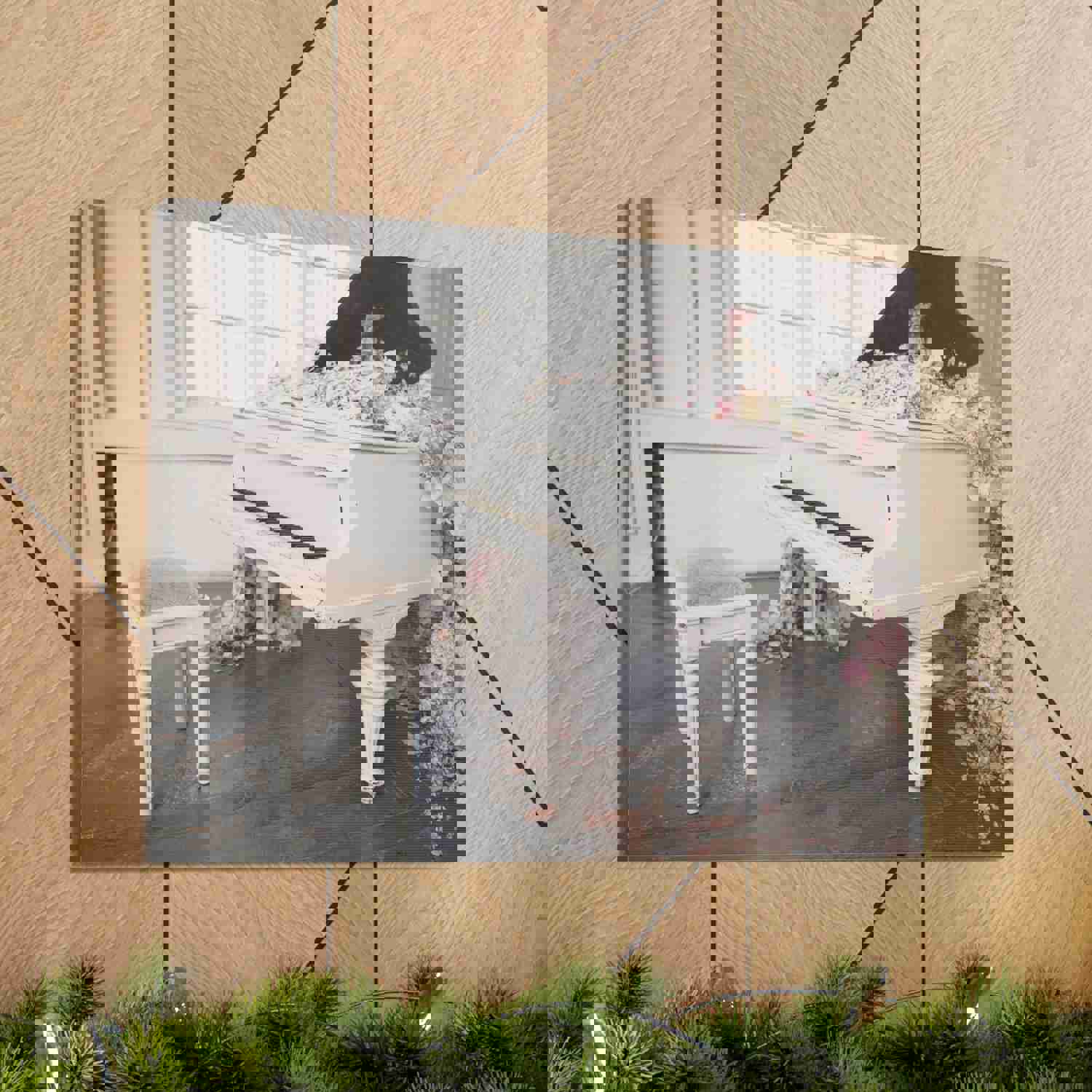 Piano with Flowers Music Lovers Delight Canvas Wall Art for Home Decor