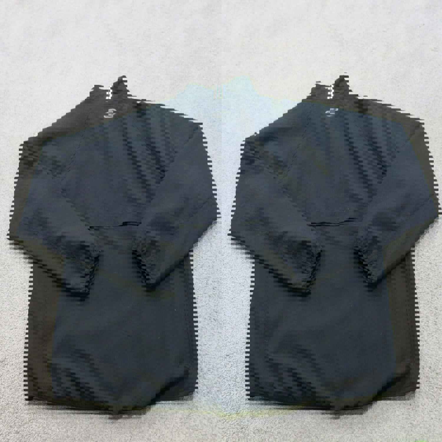 Adidas Men's X Large Black 14 Zip Long Sleeve Lightweight Jacket with Pockets