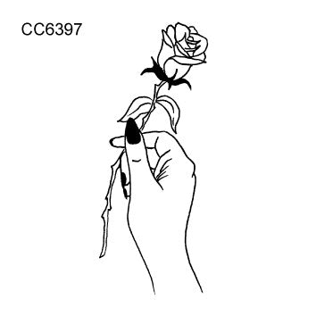 Rocooart Black White Style Temporary Tattoo Sticker - Tree Flower Leaf Rose Body Art