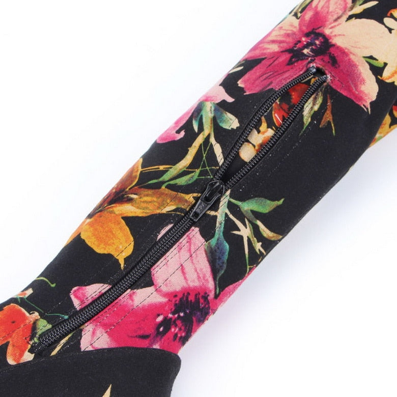 Autumn Women Thigh High Boots - Flower Print Stretch Fabric, Sexy Thin Heel, Pointed Toe, Side Zip