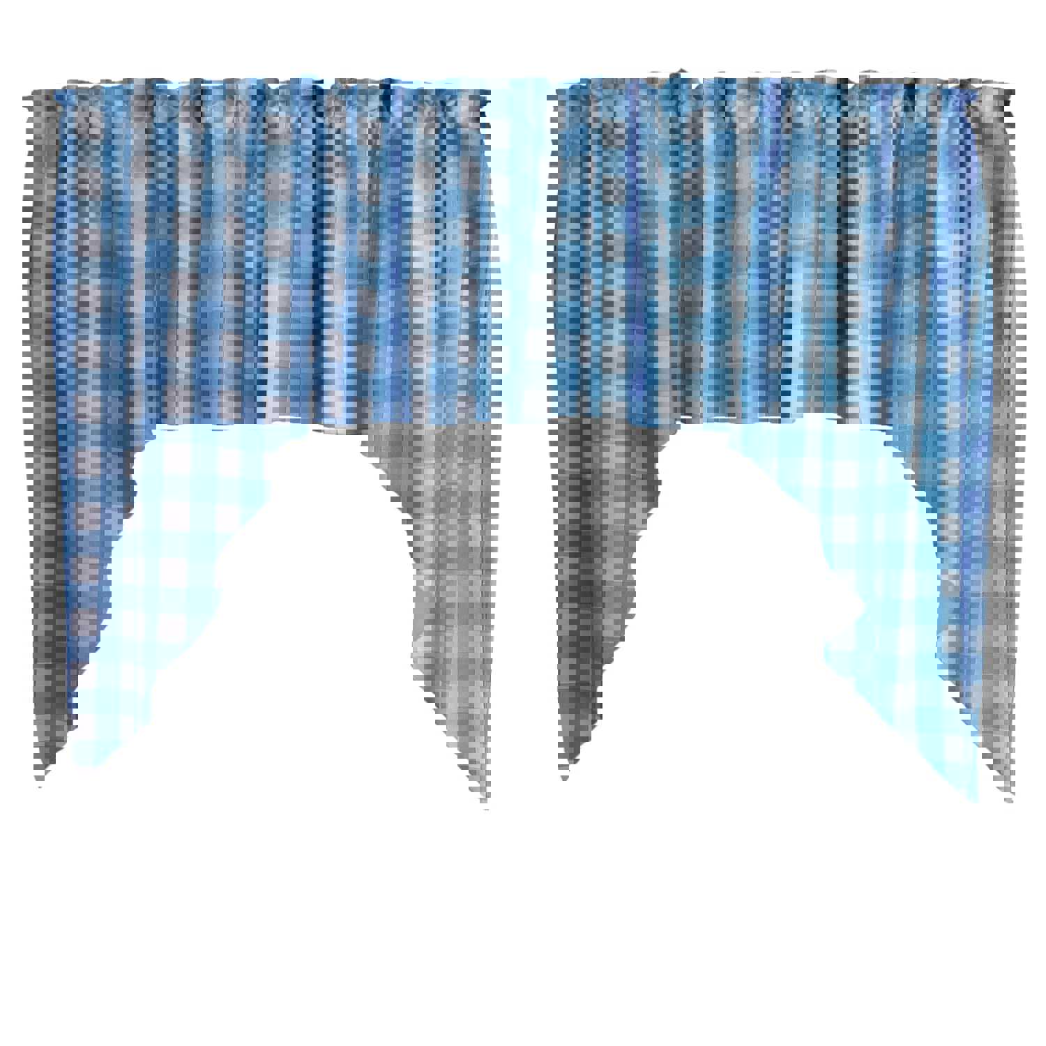 Swag Valance Cotton Gingham Checkered Print 58 Wide / 36 Tall