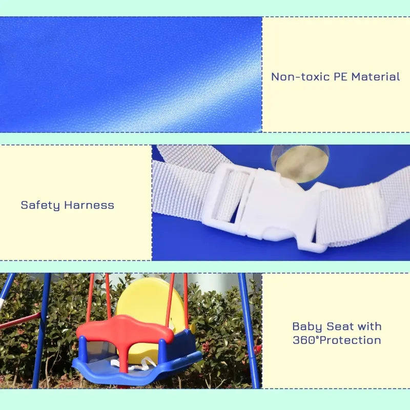 Outsunny Children's Outdoor Ninja Activity Set with Monkey Bars, Swing, and Climbing Rope