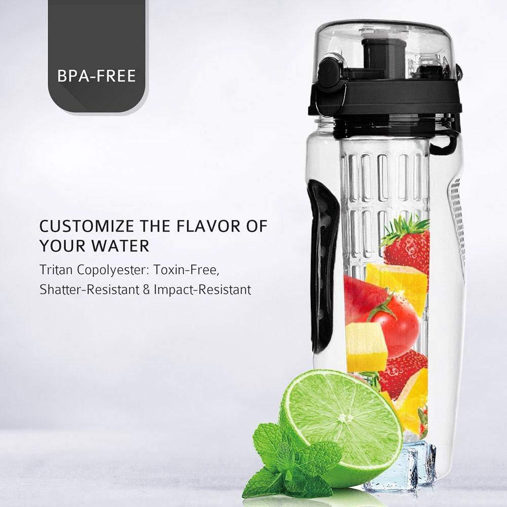 1000ml BPA Free Plastic Sport Fruit Infuser Water Bottle