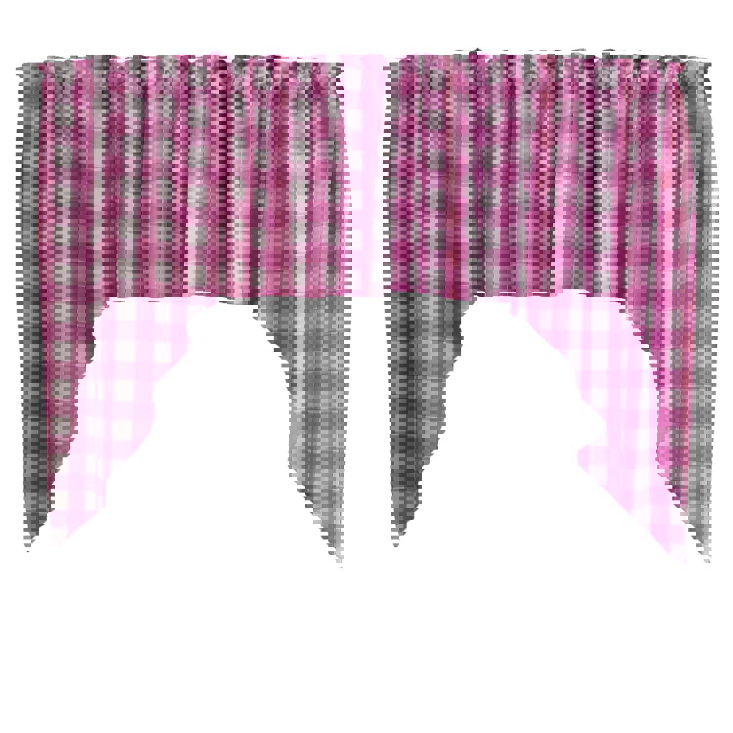 Swag Valance Cotton Gingham Checkered Print 58 Wide / 36 Tall