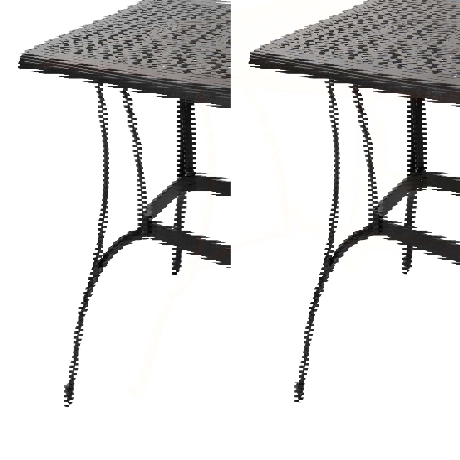 Fonzo Outdoor Bronze Cast Aluminum Rectangular Dining Table