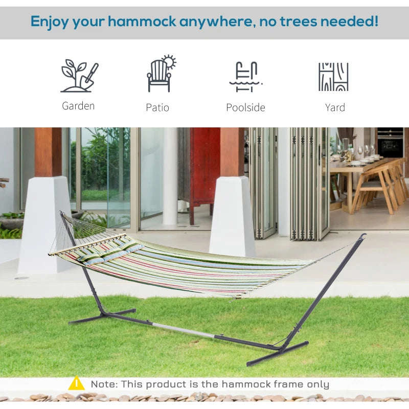 Outsunny Universal Hammock Stand 10-13ft Adjustable Steel Stand for Indoor and Outdoor Use