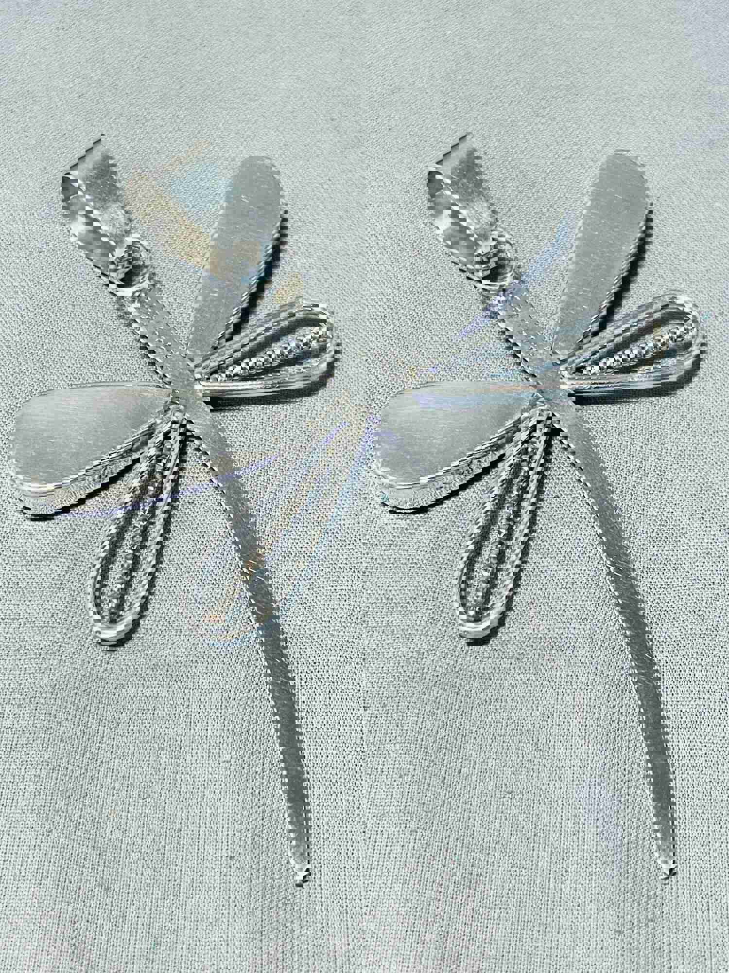 Exquisite Navajo Sterling Silver Dragonfly Pendant with Honeybee Wings