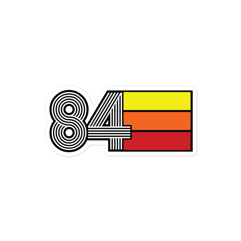 84 - 1984 Retro Tri-Line Decal Bubble-Free Vinyl Stickers