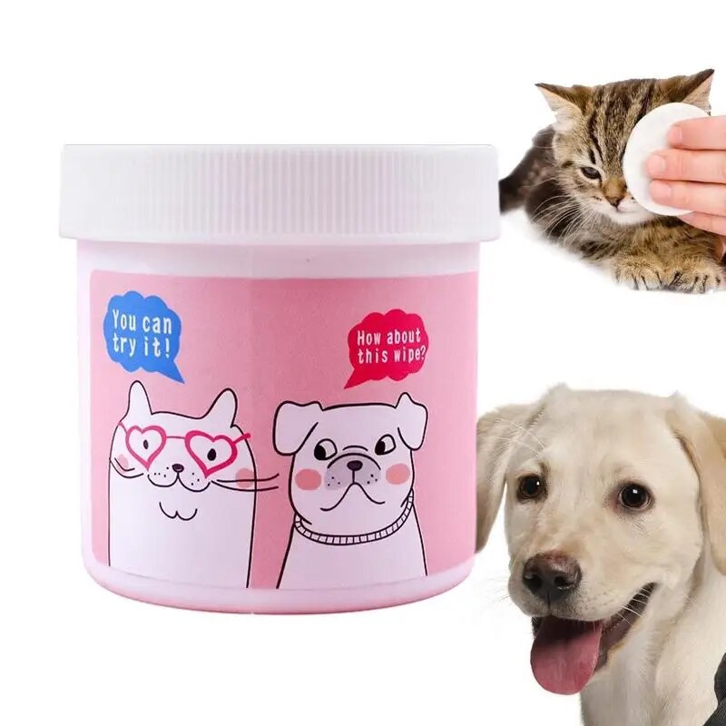 Dog Ear Eye Wash Pads 120PCS Gentle Wipes for Pets