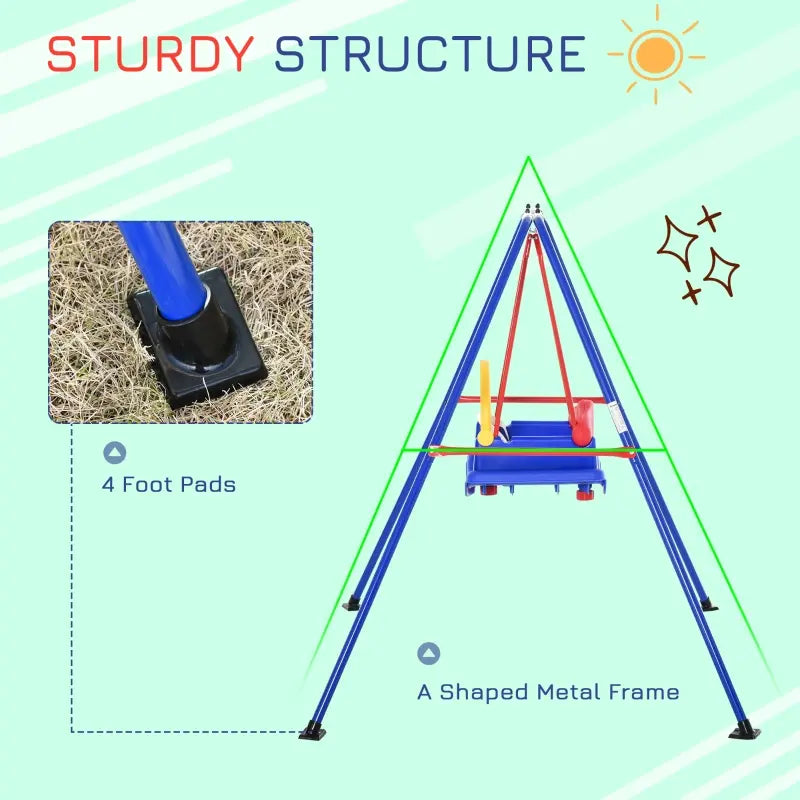 Outsunny Children's Outdoor Ninja Activity Set with Monkey Bars, Swing, and Climbing Rope