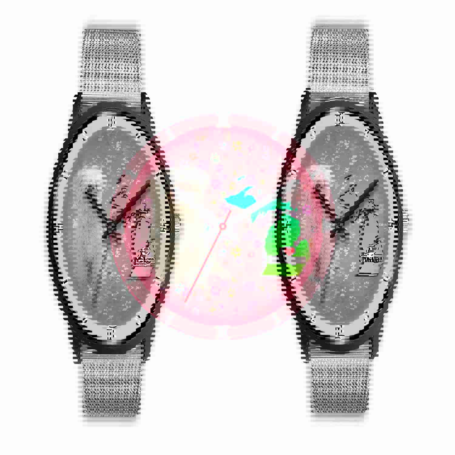 Meltese Dog Michigan Christmas Special Wrist Watch