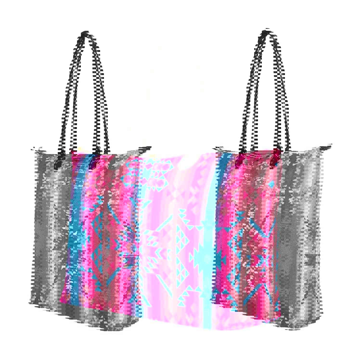 Desert Geo Blue Single-Shoulder Lady Handbag